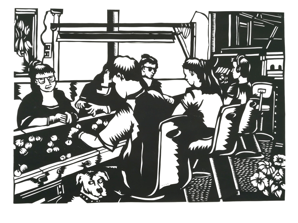 ‘De Bollenpellers’  door Marius de Schaar